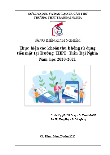 Sáng kiến kinh nghiệm Thực hiện các khoản thu không sử dụng tiền mặt tại Trường THPT Trần Đại Nghĩa năm học 2020-2021