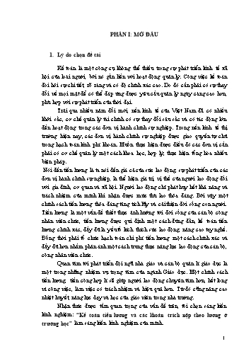 Sáng kiến kinh nghiệm Kế toán tiền lương và các khoản trích nộp theo lương ở trường học